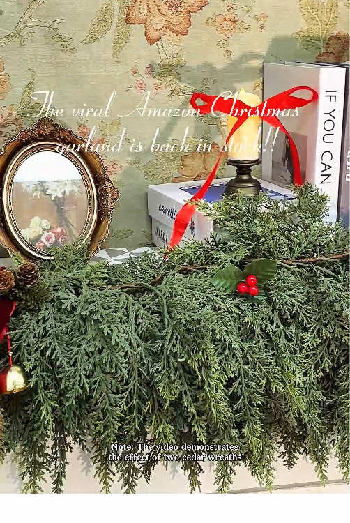 Lush Artificial Cedar Garland 72#tiktokshopbacktoschool #rushtok2025  #dealsforyoudays #christmasdecor #tiktokshoplabordaysale 