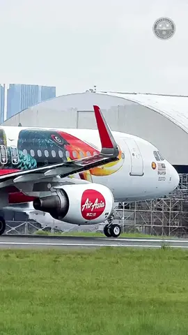AirAsia’s reliable Airbus A320 departs gracefully from Runway 15 at Sultan Abdul Aziz Shah International Airport (SZB), climbing steadily into the morning skies under the call sign ‘REDCAP64’. #AirAsia #A320 #AvGeek #SZB #RedCap