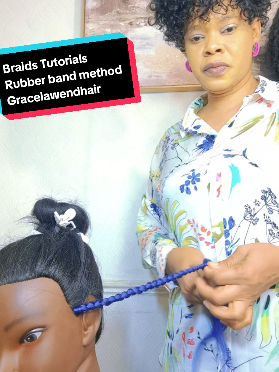 Braids Tutorials #Gracelawendhair #fyp #braids #Rubberbandmethod 