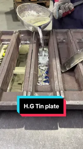 Pouring high grade tin into 2.4kg plates #work #moltenmetal