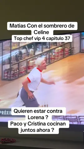 Matias con el sombrero de Celine en el capitulo del 4 de septiembre en #topchefvip4 #topchefvip #telemundo #telemundorealities #matias 