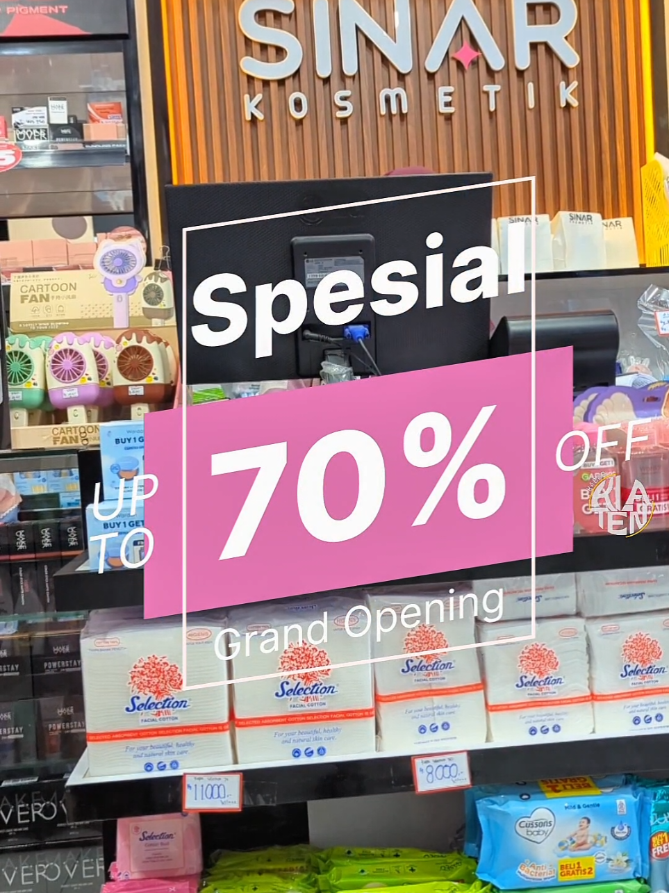 ‼️Kosmetik favoritmu diskon sampai 70%‼️ Spesial Grand Opening SINAR KOSMETIK Klaten, diskon sampai 70% dan ada hadiah Logam mulia 1gram. 📍promo Spesial Brand! Dari Wardah up to 70%, somethinc, carasun, derma angel, cosrx, implora, pixy, amaterasun, BNB You, Emina, Makeover, Purbasari semuanya diskon!! 📍Buy 1 get 1 juga ada loh dari Wardah, emina, garier, senka dan Pixy! langsung aja dateng ke Sinar Kosmetik Klaten, Jl. Mataram (Depan SMKN 4 Klaten) #Klaten #kosmetik #promo #kosmetikKlaten #buy1get1