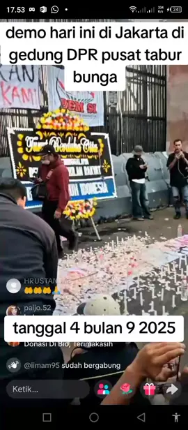 #videoviralitiktok demo hari ini di Jakarta di gedung DPR pusat band mahasiswa tanggal 4 bulan 9 2025