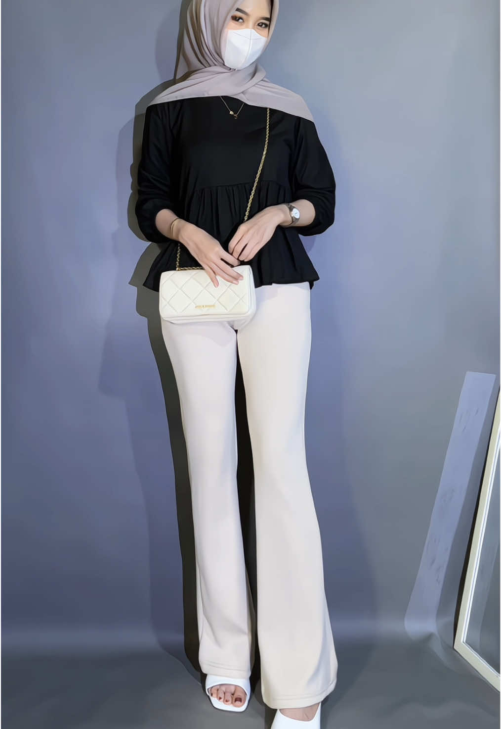 Atasan simple dibawah 50k #atasan #blouse #atasanmurah #flarepants #outfitinspo 