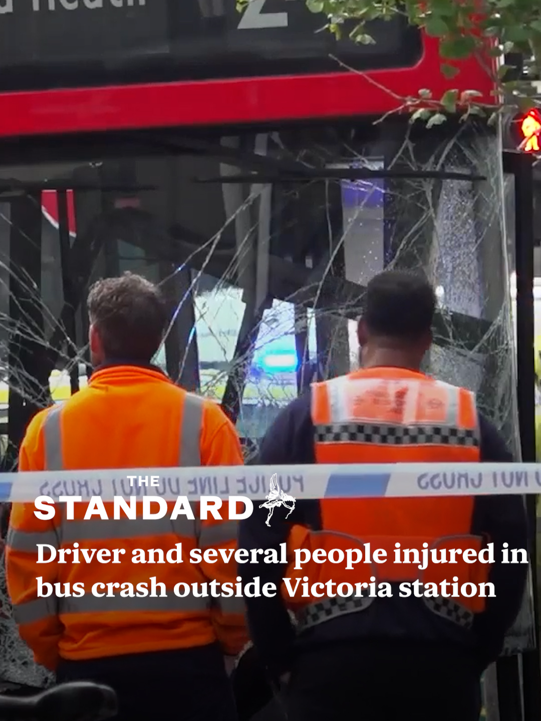 A bus driver has been taken to hospital and several passengers and pedestrians injured after a bus mounted the pavement near London Victoria station on Thursday morning. Emergency services were called to Victoria Street at around 8.20am following reports of a collision involving the vehicle and multiple pedestrians. #fyp #foryou #foryoupage #bus #londonbus #londonbuscrash #victoriastationcrash