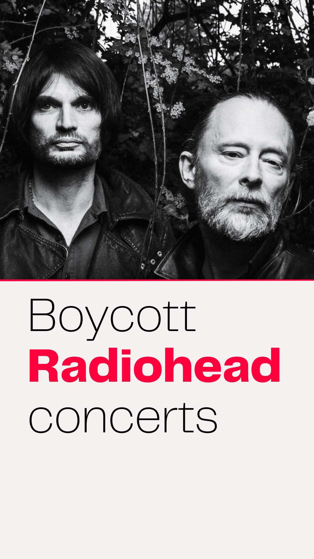 Boycott @Radiohead concerts.