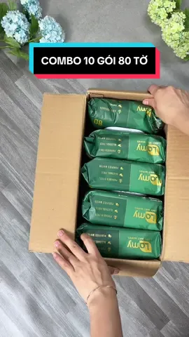 COMBO 10 GÓI 80 TỜ - Thùng 10 gói khăn ướt 80 tờ, Không cồn không parabens cao cấp dùng được cho trẻ em #cindythuytichcuc #khanuotkhongmui #khanuotlamy #lamy #xuhuong 