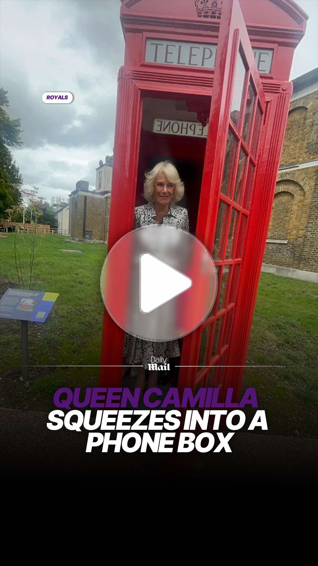 Does it get any more British than this? Queen Camilla opens new Artplay Pavilion and Sculpture Garden at Dulwich Picture Gallery  🎥Rebecca English  #queen #uk #british #royalfamily 