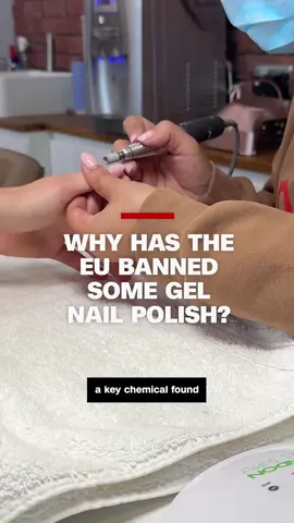 The European Union has banned a common chemical used in many gel nail polishes. It says more research is needed to examine a possible link between the chemical and damage to the reproductive system. The product is not currently banned in the UK and the US. #gels #nails #polish #EU #news 