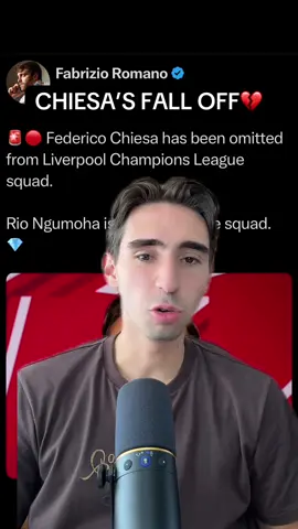 Chiesa isn’t included in Liverpool’s UCL squad💔 | #fyp #chiesa #liverpool #reaction #championsleague 