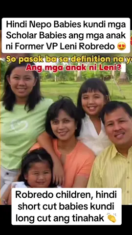 Hindi totoong mga nepo babies ang mga anak ni former VP Leni Robredo. Sila ay mga scholar babies.😍Nagsipag, nagtyaga at nagtagumpay.🙏❤️ #nepobabies #scholarbabies #robredosiblings 