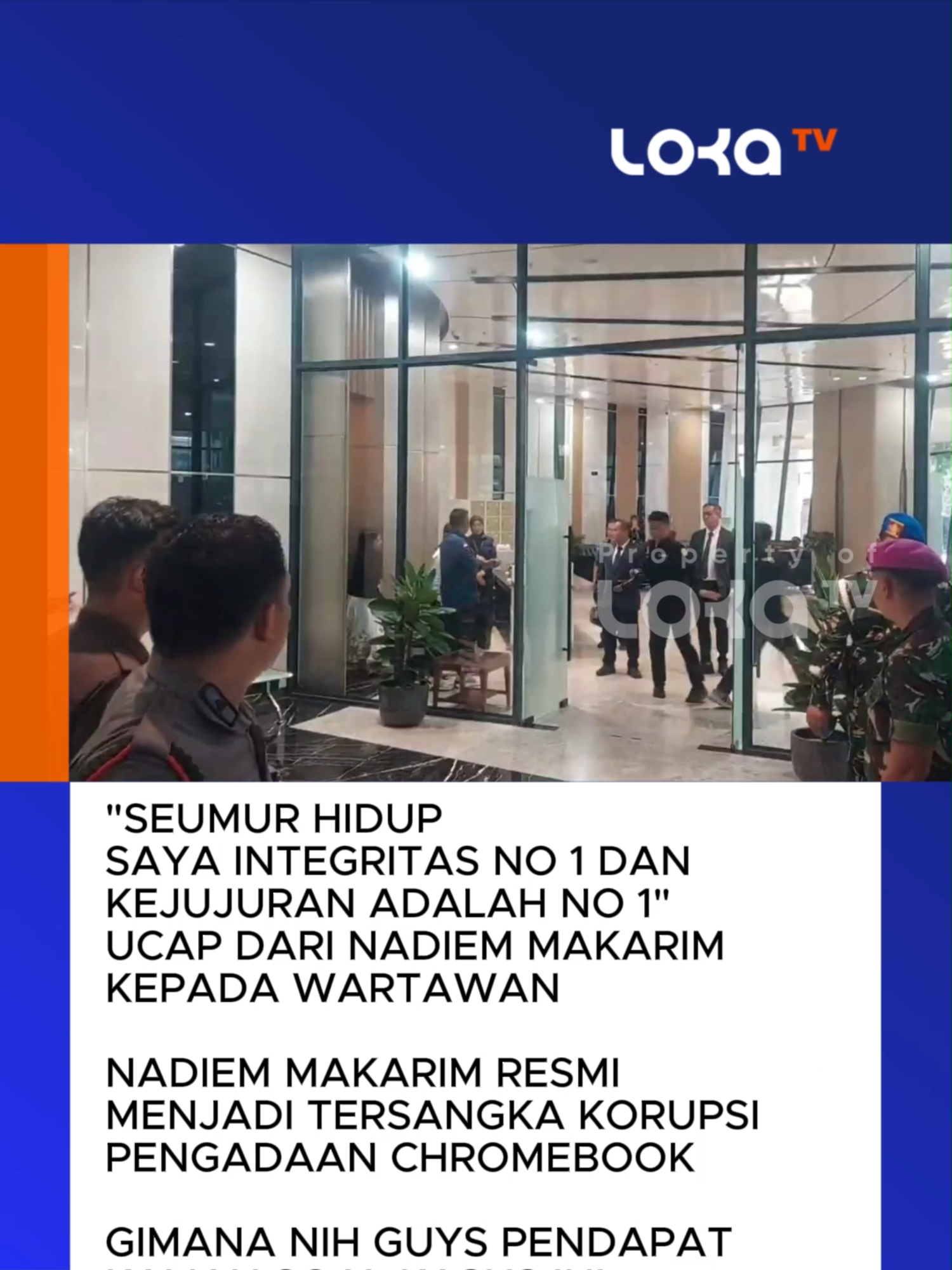 Nadiem ditangkap KPK! Wartawan langsung berebut nanya: ‘kata kata hari ini pak nadiem, ada yang mau disampein ga nih mas nadiem’ 🎤 Semua mata tertuju ke beliau.  Gimana Nih Menurut kalian soal kasus ini?  #HotNews #Viral #LokaTV