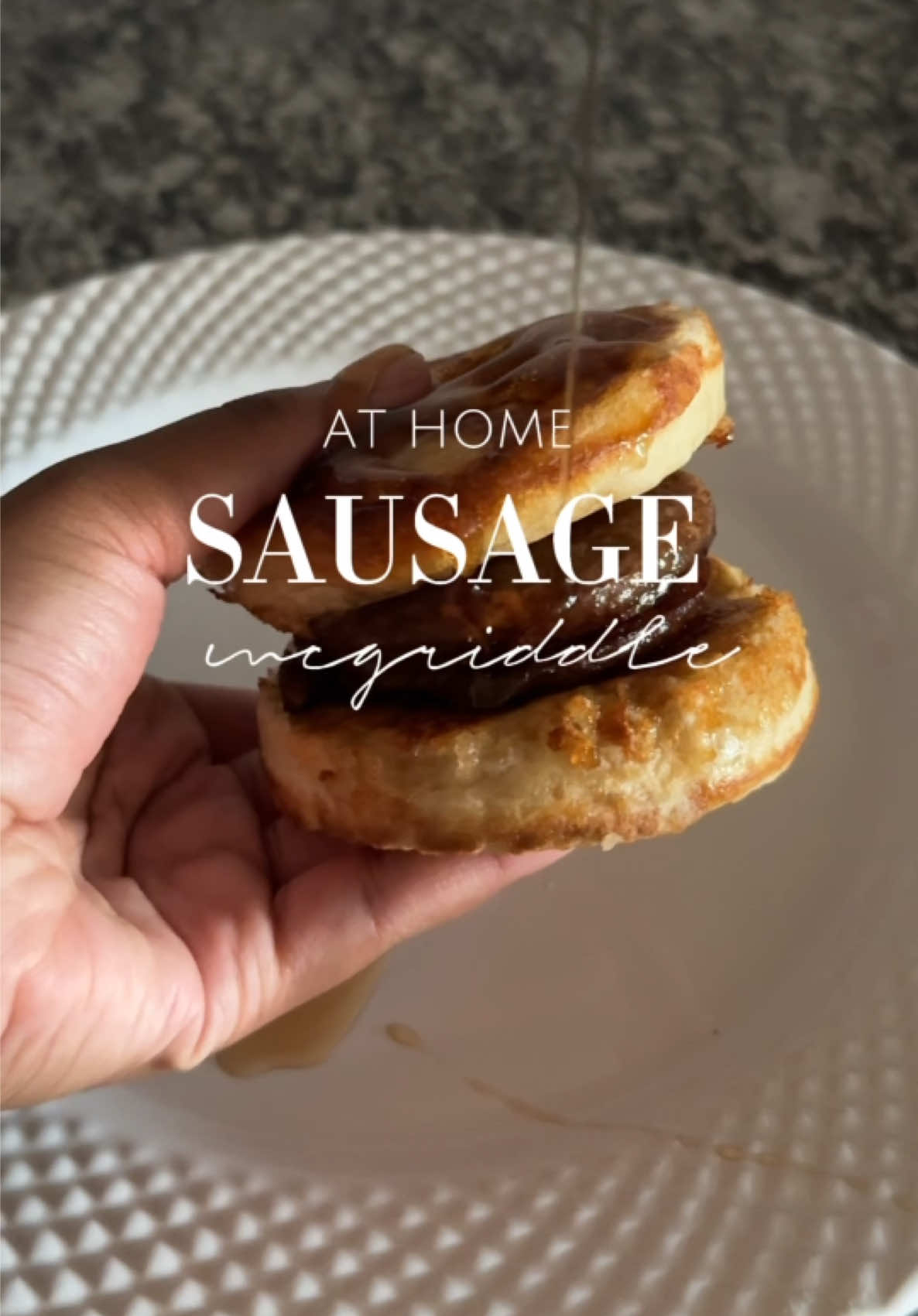 Sausage McGriddles at home😋 #fyp #mcgriddleathome  #sausagemcgriddles 