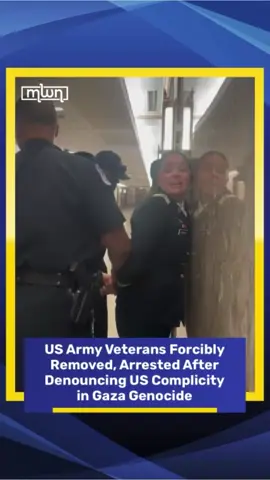 US Army veterans Anthony Aguilar and Josephine Guilbeau were forcibly removed and arrested after disrupting a Senate Foreign Relations Committee hearing to condemn American support for Israel's actions in Gaza. 