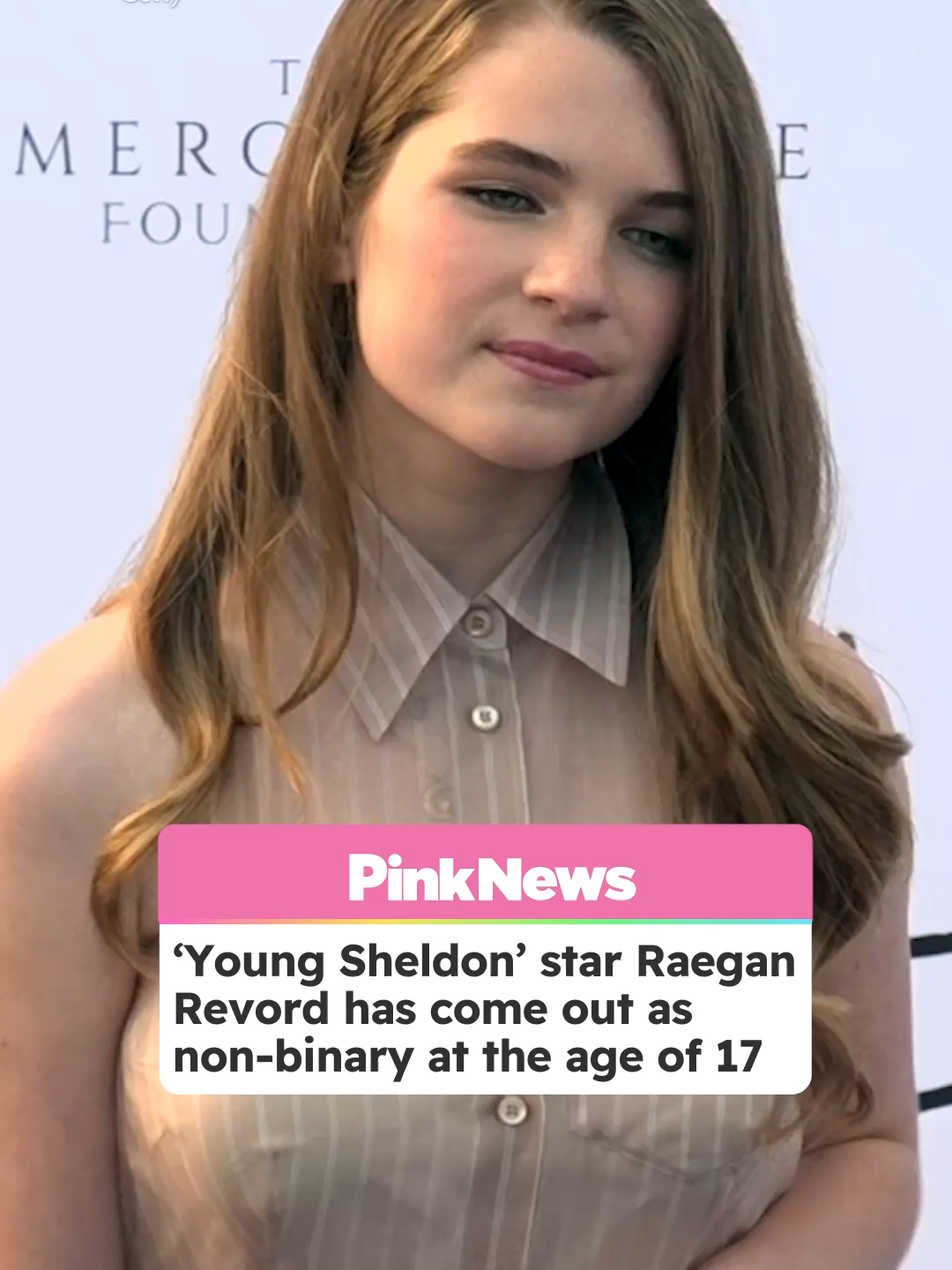 Young Sheldon star Raegan Revord has come out as non-binary at the age of 17, crediting gender-fluid celebrities before them. Ragaen Revord, who portrayed Melissa Cooper – the younger twin sister of Big Bang Theory character Sheldon – in the CBS prequel sitcom, has celebrated their gender identity in an interview with Entertainment Tonight. “It’s so cool because growing up, whenever I would see a celebrity or whoever come out as non-binary or queer or anything, I was like, ‘Oh my God, this is so cool, I see myself in you,’” Revord said while discussing their debut novel Rules for Fake Girlfriends. “And now it’s so crazy to have that experience where I’m now that person and there might be a kid somewhere who’s like, ‘Oh my God, I see myself in you,'” they continued. “And that’s such an insane thing ‘cause I was in that kid’s shoes at some point in my life.” Revord, 17, changed their pronouns on social media to they/ them in January this year, but had not publicly addressed their gender identity until now. Revord portrayed Missy Cooper for seven seasons from 2017 to 2024. They had previously appeared on Modern Family, Grace and Frankie and more Their debut novel, Rules for Fake Girlfriends, is a sapphic romance novel, published by Wednesday Books. #youngsheldon #raeganrevord #sheldoncooper #nonbinarytiktok #lgbtqia