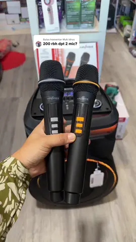 Membalas @Muh Idrus Advance mic-208 dual microphone wireless cocok segala jenis speaker #advance #advancemic208 #micwireless #microphone #mic 