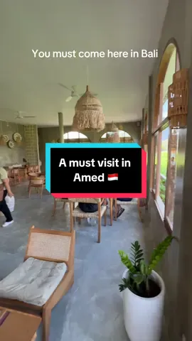 Om karma cafe in Amed #amed #travelvlog #bali 