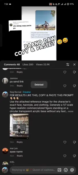 Replying to @maldeta081924 Ganito po gawin nyo para sa mga nagcocomment na walang copy kung PAANO mag copy & paste po. Nanawa ako kakasagot paano gawin e ✌🏻🤣  #gemini #trending #fyp #geminiai 