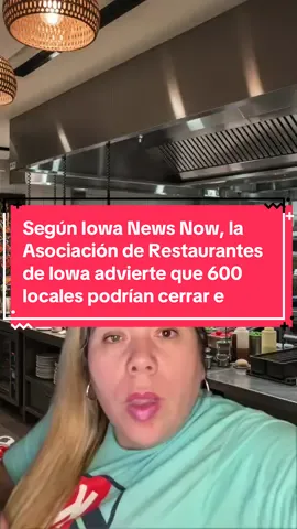 Según Iowa News Now, la Asociación de Restaurantes de Iowa advierte que 600 locales podrían cerrar en un año por el aumento de costos y aranceles. Restauranteros aseguran que sus ganancias se han reducido a la mitad, pese a tener más ventas. ¿Lo has notado en los precios de los menús? 08/29/25 #Iowa #Restaurantes #CrisisEconómica #NoticiasLocales #Majonews1 