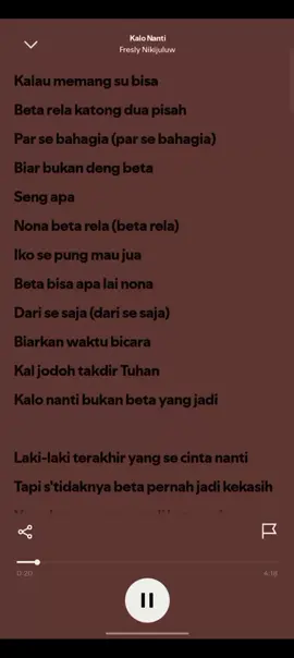 #judullagu ( Kalo Nanti) #fulllyrics #fyp 