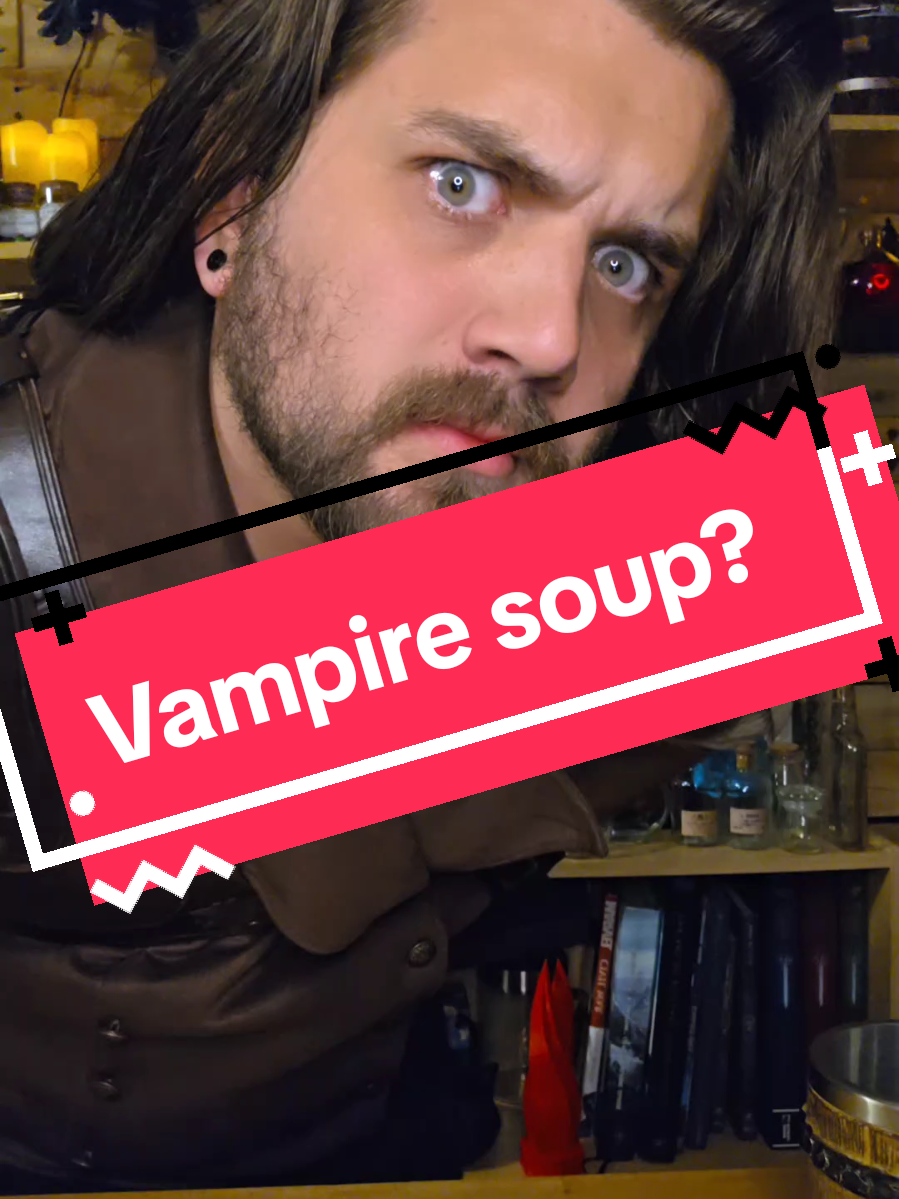 #stitch with @adam With all due respect, do you by chance hate the sun and garlic? Lemme check your teeth... #knightsrest #fantasy #taverntok #tavern 