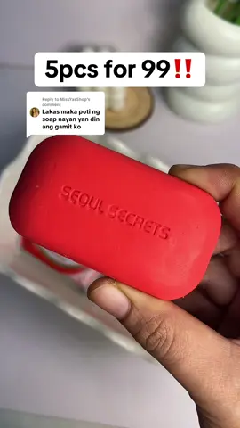 Replying to @MissYasShop Lakas talaga makaglow at makaputi ng sabon na to #seoulsecretswhiteningsoap #seoulsecret #whiteningsoap #whitening #skinwhitening 
