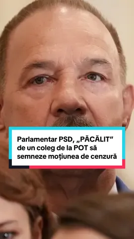 Dorin Popa, fost membru POT și, actualmente, parlamentar PSD, susține că ar fi fost păcălit de un coleg de la POT să semneze moțiunea de cenzură depusă de AUR și Partidul Oamenilor Tineri, împotriva reformei din Sănătate, după ce un document intrat în posesia Gândul arată că Popa Dorin este unul dintre semnatari. Contactat de Gândul, acesta a declarat că și-a retras semnătura. Pe de altă parte, membrul POT susține că Popa „a semnat în cunoștință de cauză”. Dorin Popa, fost membru POT și afiliat PSD din luna iunie, apare ca semnatarul moțiunii de cenzură pe Sănătate, inițiate de AUR și POT, potrivit unui document intrat în posesia Gândul. #romania #psd #aur #pot #gandul