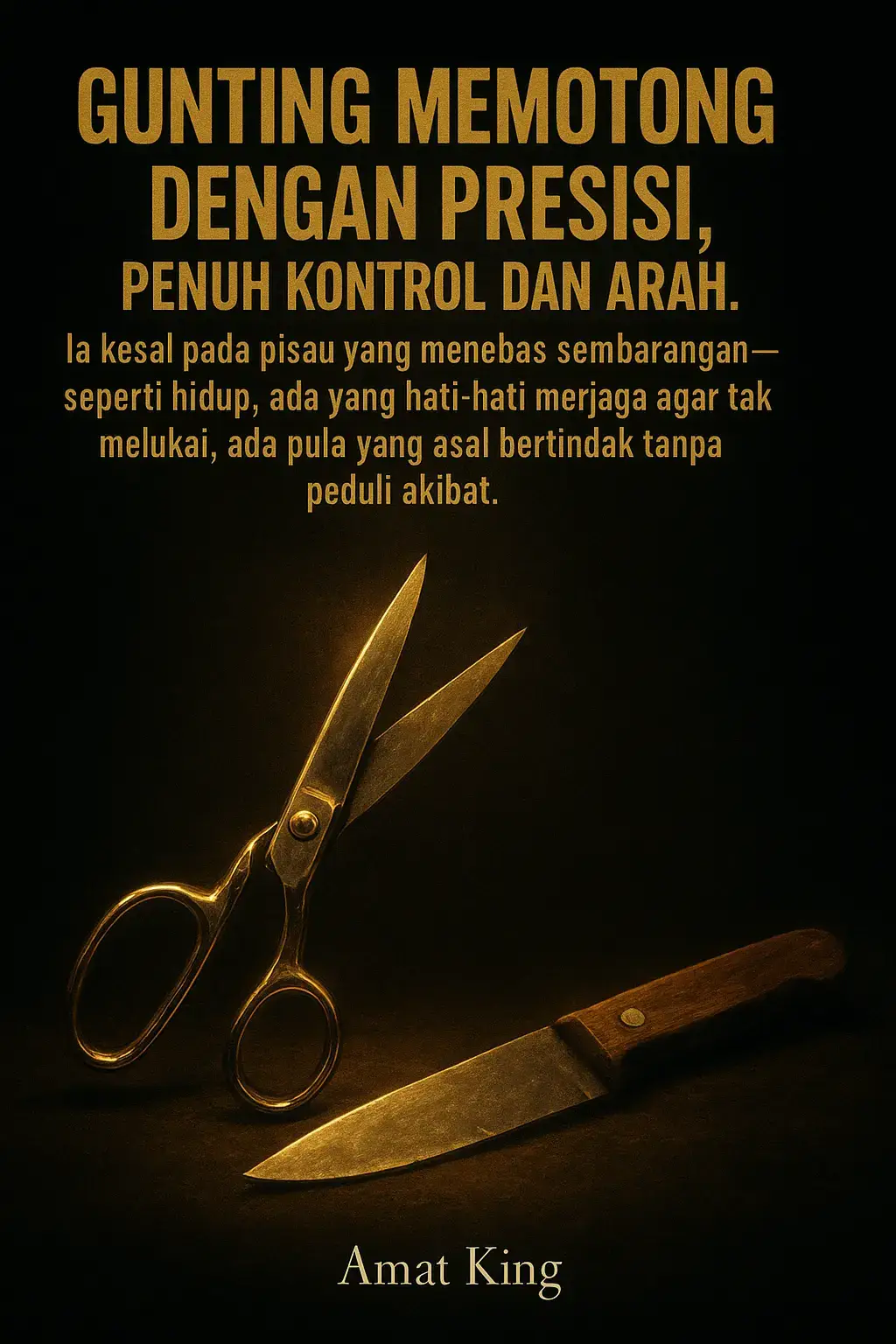 Hidup tak selalu tentang kekuatan, tapi tentang presisi. Ada yang hati-hati agar tak melukai, ada pula yang asal bertindak tanpa peduli akibat. #RenunganHidup #Motivasi #Kehidupan #BelajarHidup #KontrolDiri   