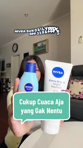 Cuaca gak nentu jangan sampe kulit yang jadi korban, pakein NIVEA sekarang juga! #NIVEAIndonesia #BodyserumNIVEA #Sunscreen #rekomendasisunscreen #rekomendasibodyserum 
