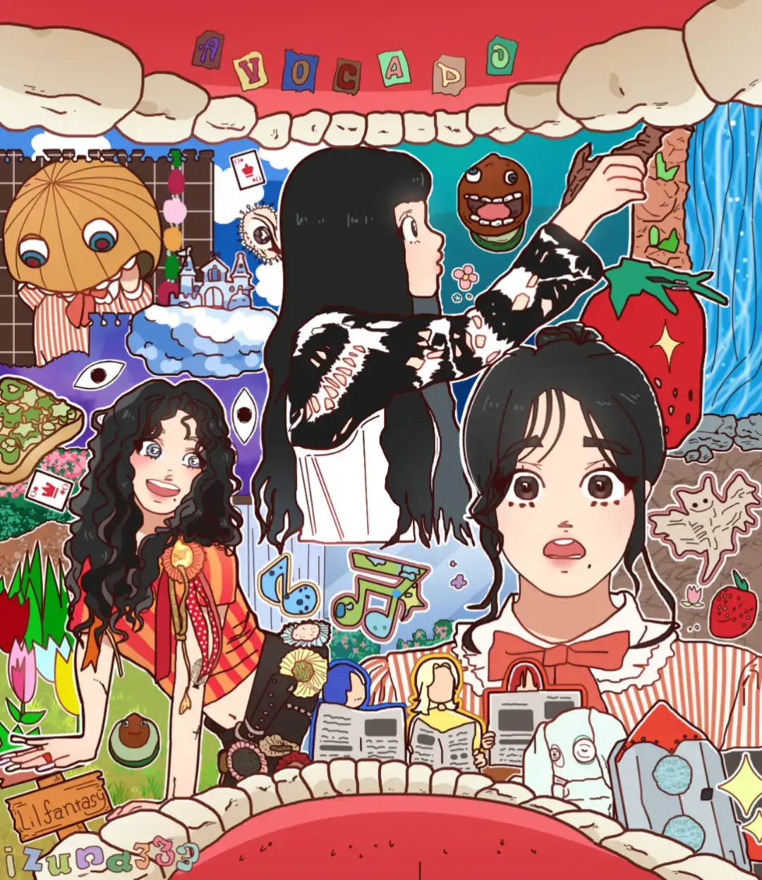 So one of my twice biases is finally dropping her solo album! She's a genius and her artistry direction is top tier. The MV for avocado was so unique that when I saw it I KNEW I had to make a drawing inspired by it 😭 I LOVE COLORSSS, weird cores and the strawberry princess Chaeyoung ✨ #chaeyoungtwice #lilfantasy #twicefanart #chaeyoungfanart #kpopart 