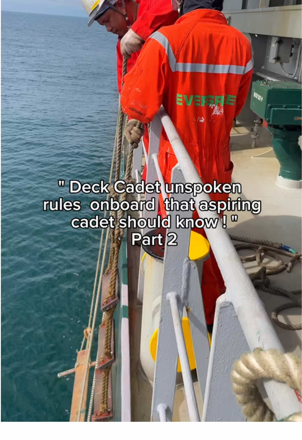 Deck cadet unspoken rules onboard that you must know !          1. Safety first – never compromise it to save time. 	2. Wear proper PPE (Personal Protective Equipment) at all times. 	3. Keep your work area tidy and organized. 	4. Always double-check tools and equipment before use. 	5. Never take shortcuts during safety procedures. #fyp #foryou #deckcadet #bsmtstudent⚓ #CapCut  