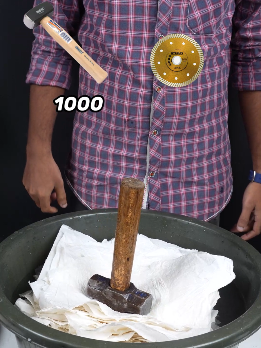 Guess How Many Tissues Can Float These Heavy Tools🔨 #guess #creatorsearchinsight #challenge #experiment #tissue 