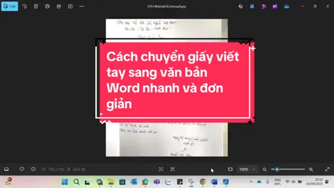 Phần 2: Cách chuyển giấy viết tay sang văn bản Word nhanh và đơn giản#CoSuong #LearnOnTikTok#hoccungtiktok #thuthuattinhoc #tinhocvanphong 