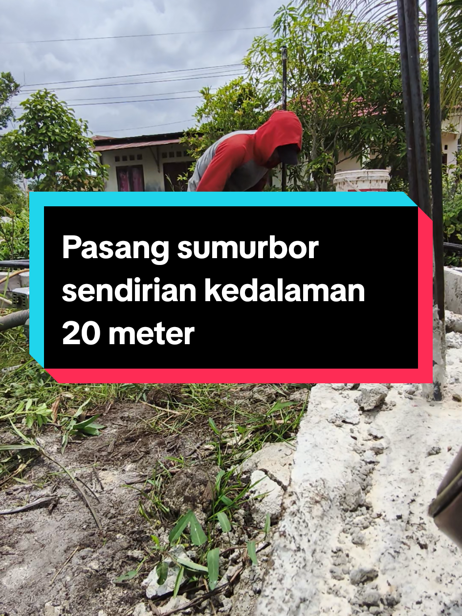 Pasang sumur bor sendirian kedalaman 20 meter  #sumurbor  #servicepompaair 