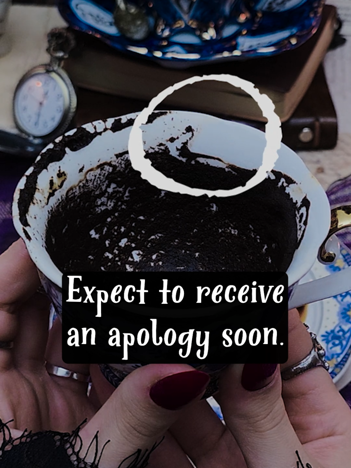 Expect to receive an apology soon #tarotreading #psychicreading #coffeereading 
