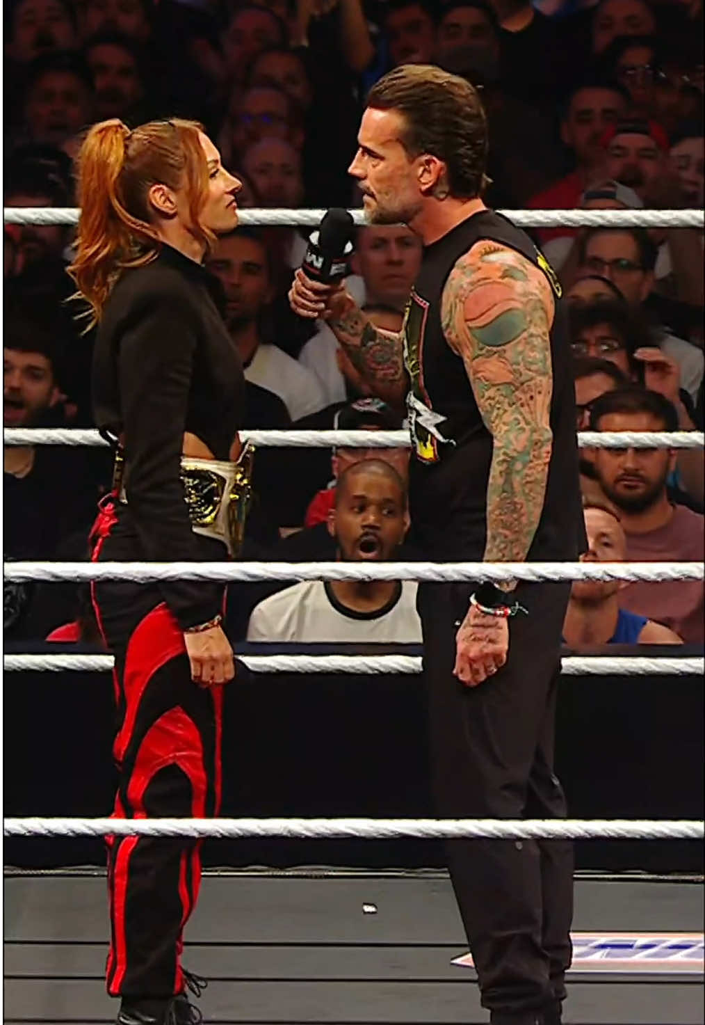 spittin’ some HEAT 😮‍💨🔥 #WWE #CMPunk #BeckyLynch 