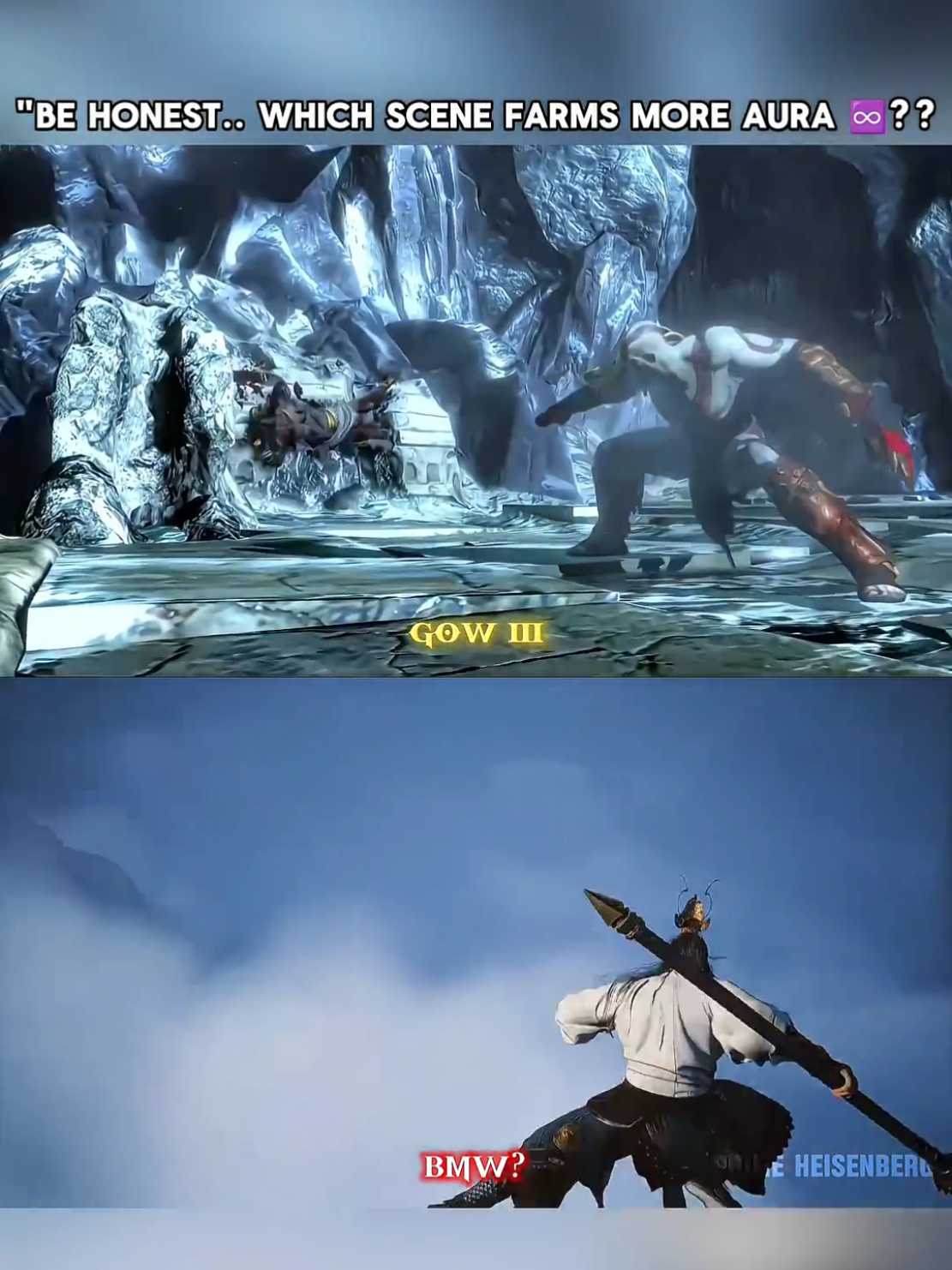 Which Scene Farms More Aura ♾️🔥_ Gow 3 #gow #wukong 