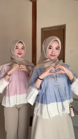 ootd kembaran pake kemeja cantik😍💸 #kemeja #kemejastripe #kemejamurah #fyp 