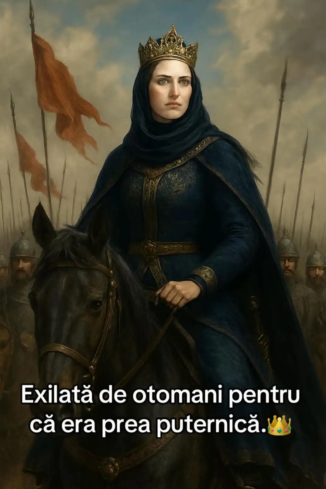 Femeia care a sfidat sultanul. A condus o țară când femeile nici nu aveau voie să vorbească.   Anul 1545. Țara Românească.  Pe tron urcă Mircea Ciobanul, domn sprijinit de Imperiul Otoman. Dar alături de el, nu era o femeie ca toate celelalte. Era Doamna Chiajna, fiica lui Petru Rareș și nepoata lui Ștefan cel Mare.  O femeie frumoasă, cultă, educată la curți apusene. Dar și … nemiloasă.   Anul 1559.  Mircea moare. Țara intră în haos. Boierii vor puterea. Turcii așteaptă să intervină.  Dar Chiajna nu pleacă. Nu plânge. Nu se supune.  Ea își așează fiul, Petru cel Tânăr, pe tron. La doar 12 ani. Iar ea conduce în locul lui.  Se îmbracă în negru, călărește cu armura pe ea, dă porunci armatei. Boierii o urăsc. Poporul o șoptește. Turcii o tolerează.  Anul 1564.  Doamna Chiajna poruncește uciderea celor care i se opun. Se spune că a ordonat chiar și execuția propriilor rude. Dar Imperiul Otoman începe să o vadă ca o amenințare.  “O femeie care nu se teme? Care dă ordine ca un pașă?” - se întreba Istanbulul.   Anul 1570.  Doamna Chiajna e trădată de unchi și de boieri. Este arestată de otomani și dusă în exil. Undeva, departe de țară, pe drumul Damascului.  Acolo… dispare din istorie. Nimeni nu știe dacă a murit în lanțuri, în rugăciune, sau în luptă.  Dar legenda spune că în fiecare femeie puternică de azi… trăiește o fărâmă din Chiajna.  Nepoata lui Ștefan cel Mare. Regina din umbră. Coșmarul boierilor.  Femeia care l-a sfidat pe sultan.  #DoamnaChiajna #IstoriePeScurt #FemeiCareAuFacutIstorie #securitate