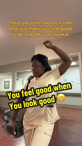 These scrubs definitely have me feeling good 🥰 #scrublife #healthcare #nurse #doctor 