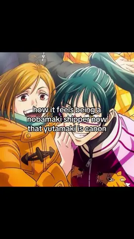 — #NOBAMAKI theyre canon in my heart 💔💔💔💔 y*tamaki who🤣 #jjk #yutamaki #jjkspinoff #nobara 