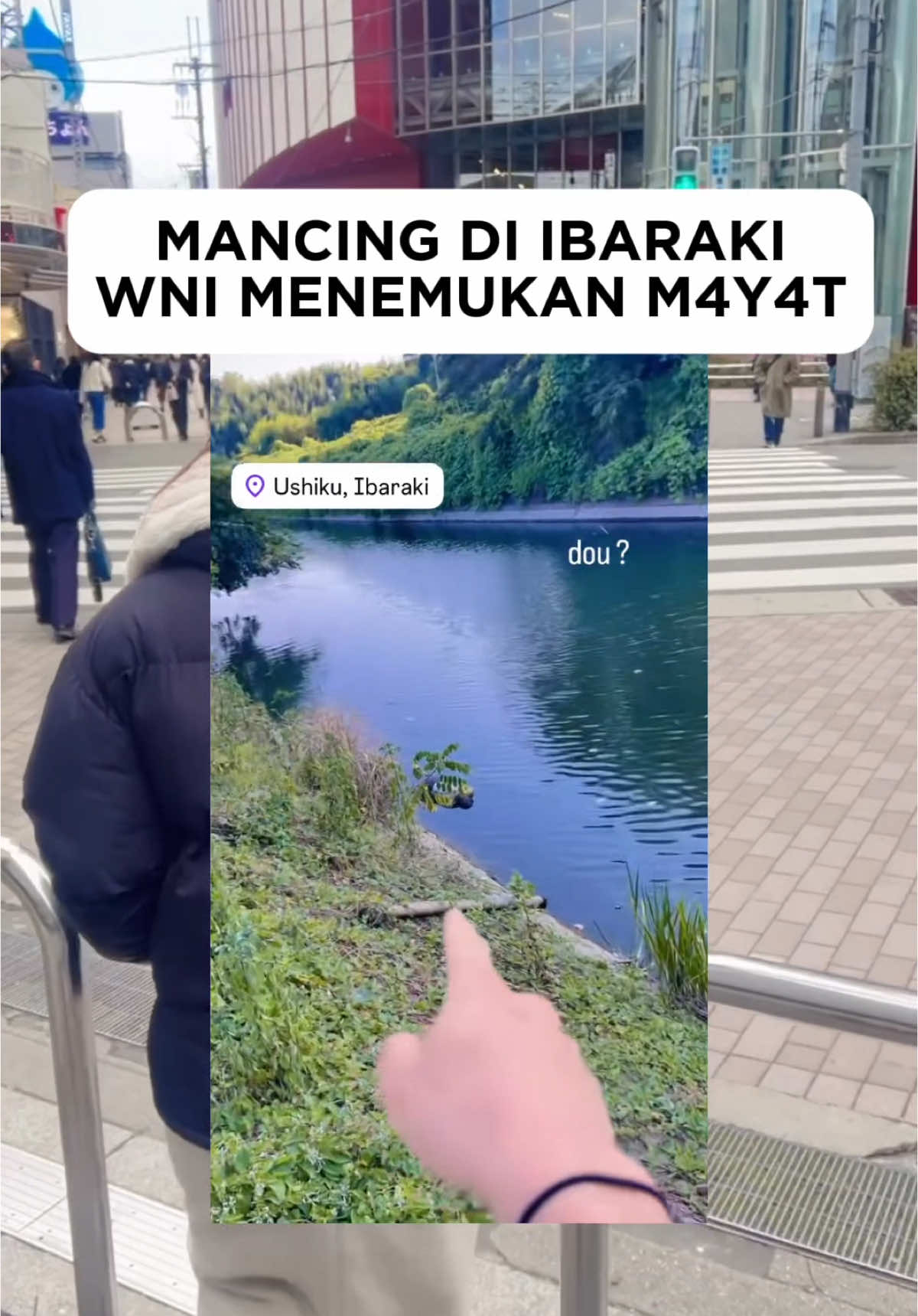 @bgdanaa 📌 Langkah yang Harus Dilakukan 	1.	Pastikan Keadaan Sekitar Aman 	•	Jangan menyentuh apapun di sekitar lokasi. 	•	Amankan diri sendiri, jangan sampai dianggap terlibat. 	2.	Segera Hubungi Polisi (110) 	•	Sampaikan dengan jelas lokasi (gunakan landmark, alamat, atau aplikasi map). 	•	Ucapkan dengan sederhana kalau belum lancar bahasa Jepang, misalnya: 「人が倒れています！」(Hito ga taoreteimasu – Ada orang tergeletak!) 「死んでいるようです。」(Shinde iru yō desu – Sepertinya sudah meninggal.) 	3.	Tunggu di Tempat yang Aman 	•	Jika memungkinkan, tunggu polisi datang untuk menunjukkan lokasi. 	•	Jangan memindahkan atau menyentuh jenazah karena bisa merusak barang bukti. 	4.	Kerjasama dengan Polisi 	•	Polisi mungkin akan meminta identitas (Zairyū Card/Paspor). 	•	Jawab seperlunya, jangan takut, ini prosedur normal. 	5.	Hubungi KBRI/KJRI jika Perlu 	•	Kalau sampai ikut dimintai keterangan lebih lanjut dan merasa kesulitan, hubungi KBRI/KJRI terdekat untuk pendampingan. 🚨 Nomor Penting di Jepang 	•	110 → Polisi 	•	119 → Ambulans/Pemadam