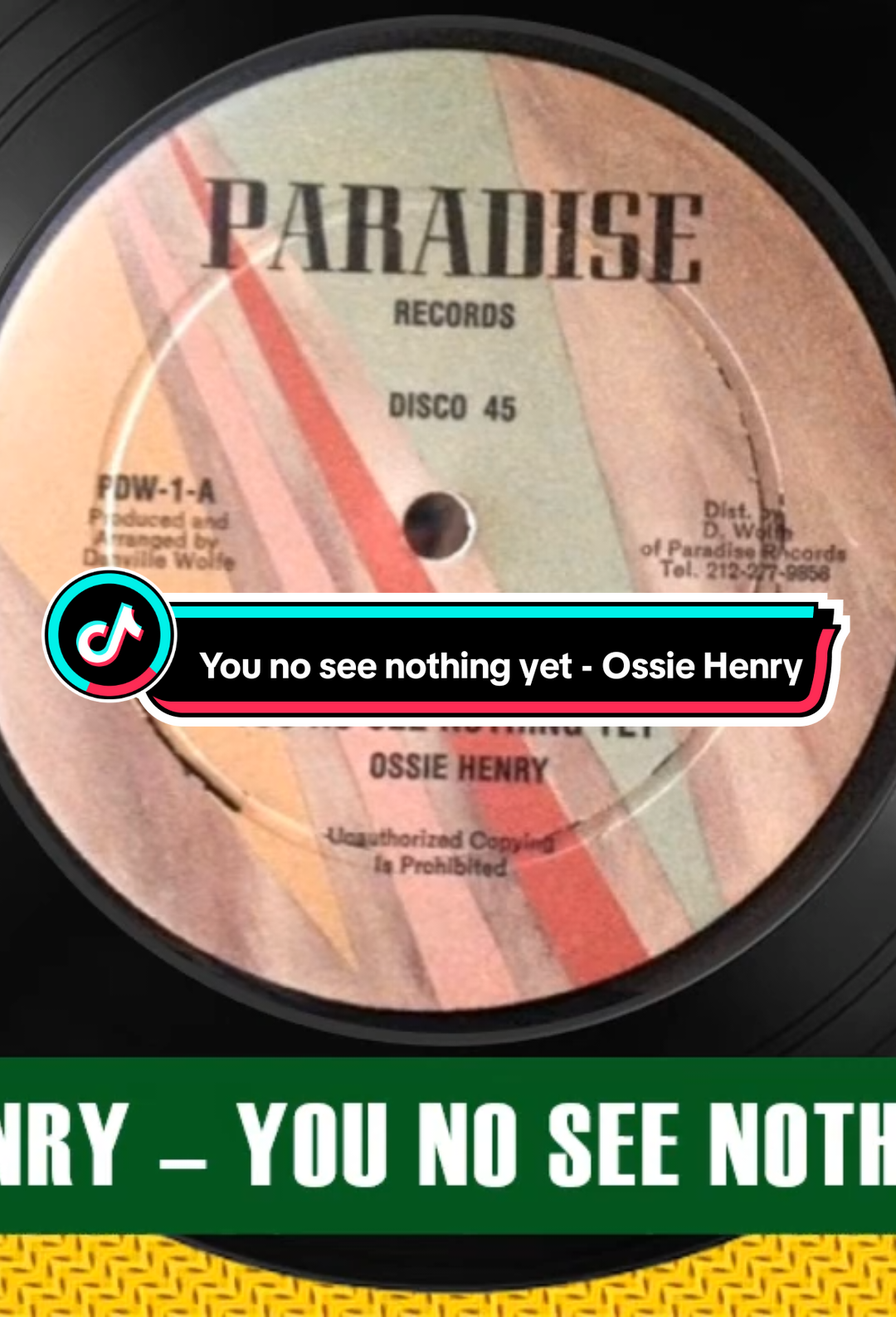You no see nothing yet - Ossie Henry  #reggaemusic 
