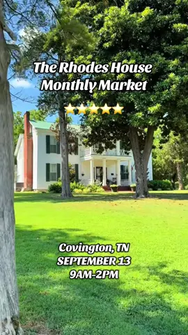 It’s timmmmmeeeeee! September open-air market at the Rhodes House in Covington, TN! ⭐️  #farmersmarket #memphis #weekendplans #rhodeshouse #memphistiktok 