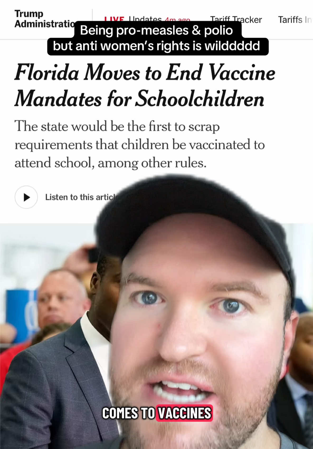 #Florida being pro measles, pro polio, and pro sick kids. Yet still anti women’s rights is insaaaaaaaaane. The state is looking to remove vaccine mandates for children in line with guidance from #Trump #health secretary Robert F Kennedy Jr.  #currentevents #america 