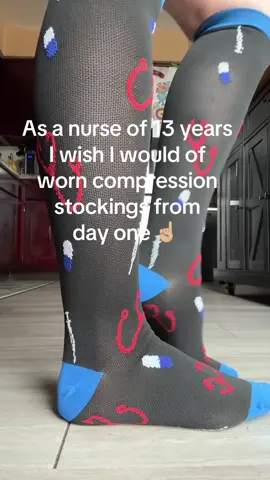 My legs would’ve been so much happier with me lol #nursesoftiktok #nurse #rn #compressionsocks 