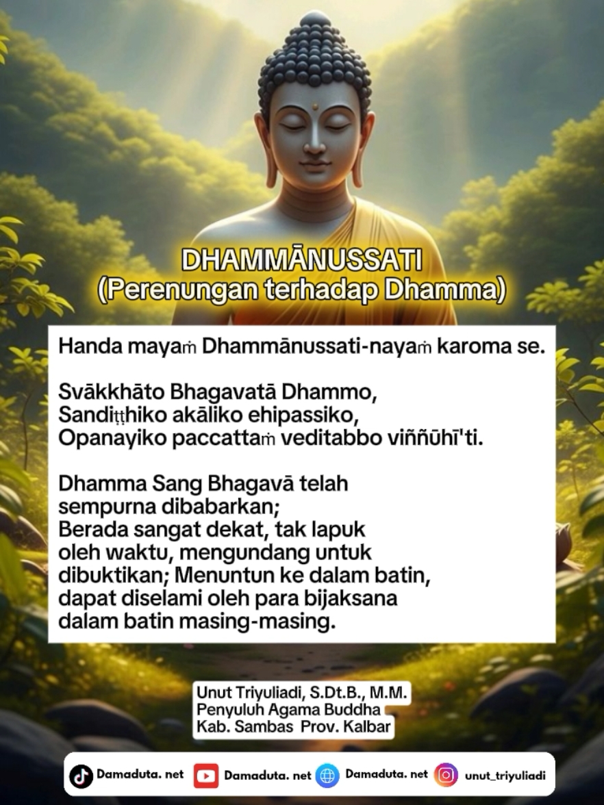 #ditjenbimasbuddha #bimasbuddha #bimasbuddhakalbar #kemenagri #kemenag #kemenagkalbar #kemenagsambas #penyuluhbuddha #penyuluhagamabuddha #onedayonecontent #onedayonecontentpenyuluhagamabuddha #dhammapada #dhammapadaqoute #katakatabijakbuddha #buddha #buddhis #buddhist #sangbuddha #dhamma #dharma #agamabuddha #ajaranbuddha #umatbuddha #damadutanet #paritta #dhammanussati 
