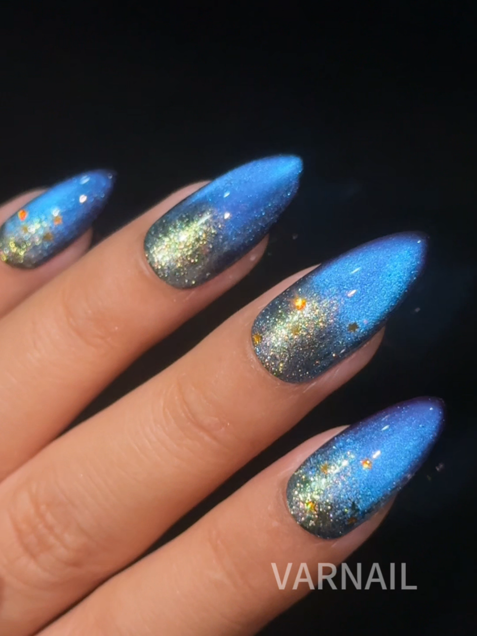 Part 2: 💙⭐AM12 Sparkle Ripple + Fruit Party Cat Eye CEFP06 Blueberry #nailinspo #nailtech #varnail #cateyenails #nailtutorial 