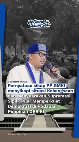 PP GMKI Menyuarakan 6 Sikap Kerakyatan Pengurus Pusat Gerakan Mahasiswa Kristen Indonesia (PP GMKI) hadir dalam Forum Diskusi DPR RI dan Mahasiswa, menyampaikan 6 Sikap PP GMKI terhadap situasi kebangsaan hari ini dan menyuarakan supremasi sipil sebagai salah satu pilar untuk memperkuat demokrasi yang merupakan hasil dari kajian dan perenungan serta refleksi seluruh civitas GMKI. Selain itu, Ketua Umum PP GMKI, Prima Surbakti, juga secara resmi menyampaikan tuntutan untuk mengganti aturan PBM 2 Menteri No 9 dan 8 Tahun 2006, karena pada prakteknya menjadi celah kelompok intoleran melakukan tindakan-tindakan intoleransi,  Ketum Prima mengusulkan Presiden RI Bapak Prabowo Subianto untuk mengkaji dan merumuskan kembali draft Peraturan Presidan (Perpres) yg tertunda terkait Kebebasan Beragama dan Berkeyakinan. #suarakenabian #suararakyat #suaramahasiswa #suaragmki #pbm 