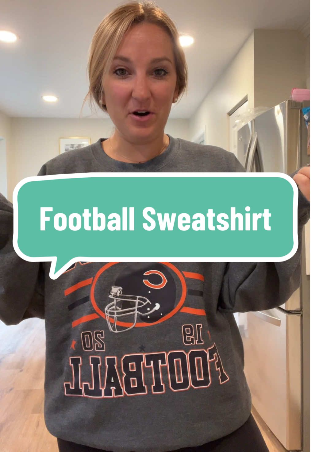 The best game day sweatshirt! This football sweatshirt will be worn on repeat this season! Perfect for guys and girls, an amazing price, plus inclusive sizing! #gamedayoutfit #gamedayready #sweatshirt #footballseason #football